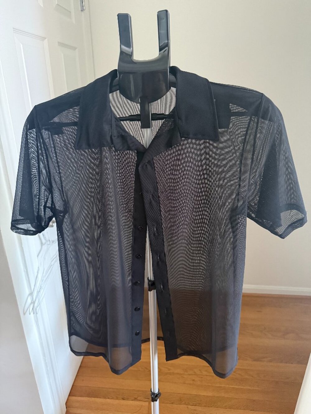 Gigo black sheer shirt size small